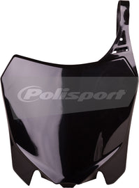 Polisport Plastics black number plate body part with white printed number 64-06641, designed for off-road or motocross bikes.
