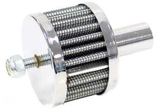 Load image into Gallery viewer, K&amp;N Crankcase Vent Air Filter Remote Mount 62-0111 showing the black cylindrical filter and mounting hardware.