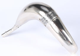 Pro Circuit P/C Platinum exhaust pipe for motocross bikes, showcasing the silver metal finish and sleek design.