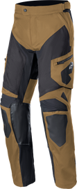 Alpine Star Venture Xt over boot pants in camel color, size small, featuring durable fabric and biker-style design.