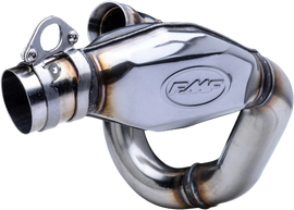 FMF Racing Ti M-Bomb exhaust header for Beta 450RX motorcycle, lightweight titanium construction and sleek design.