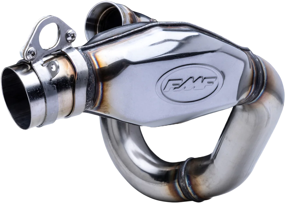 FMF Racing Ti M-Bomb exhaust header for Beta 450RX motorcycle, lightweight titanium construction, durable motorcycle exhaust component.
