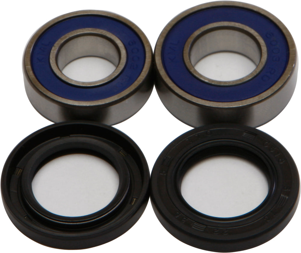 All Balls drive wheel bearing and seal kit 22-51395 with metal seals and bearings, suitable for motorcycle or vehicle wheel assembly.