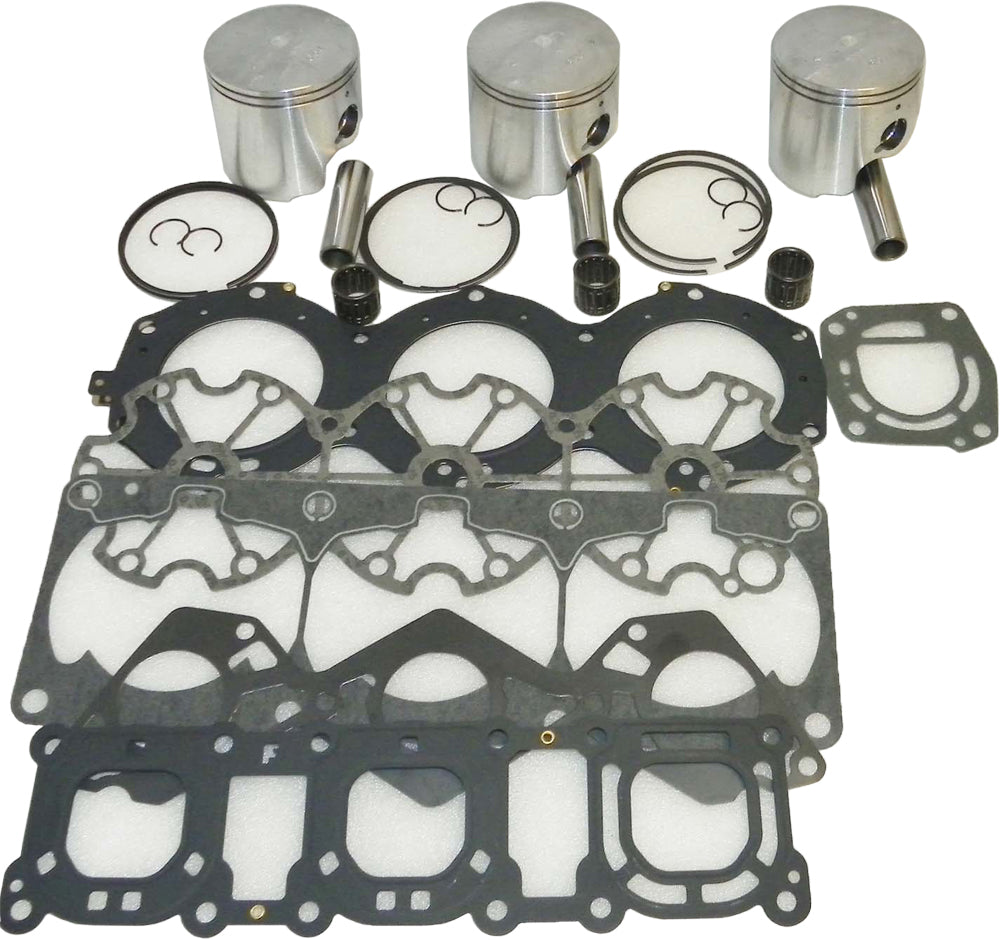 WSM Performance Parts complete top end piston kit with components for optimal engine performance, shown in the image.