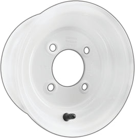 AWC standard steel trailer wheel 8x7 inches with 5 lug pattern, part number 58-8024, showing the wheel's design and bolt holes
