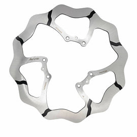GALFER 280 Tsunami brake rotor for motorcycle, featuring vented design and high-performance metal, shown in close-up.