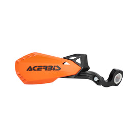 Acerbis handguard for mini motorcycles, black plastic with mounting hardware, designed to protect hands during riding.