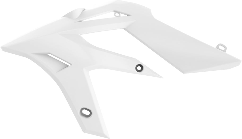 Polisport Plastics Beta radiator shroud in white, model 64-69102, designed for motorcycle cooling system.