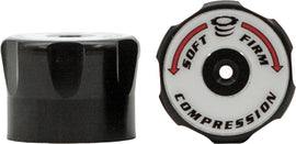 Hygear Suspension replacement knob for KYB C40 shock absorber, shown attached to suspension system in a vehicle.
