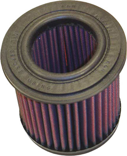 K&N Air Filter 777585 showing a close-up of the high-performance cotton air filter for vehicle engine airflow.