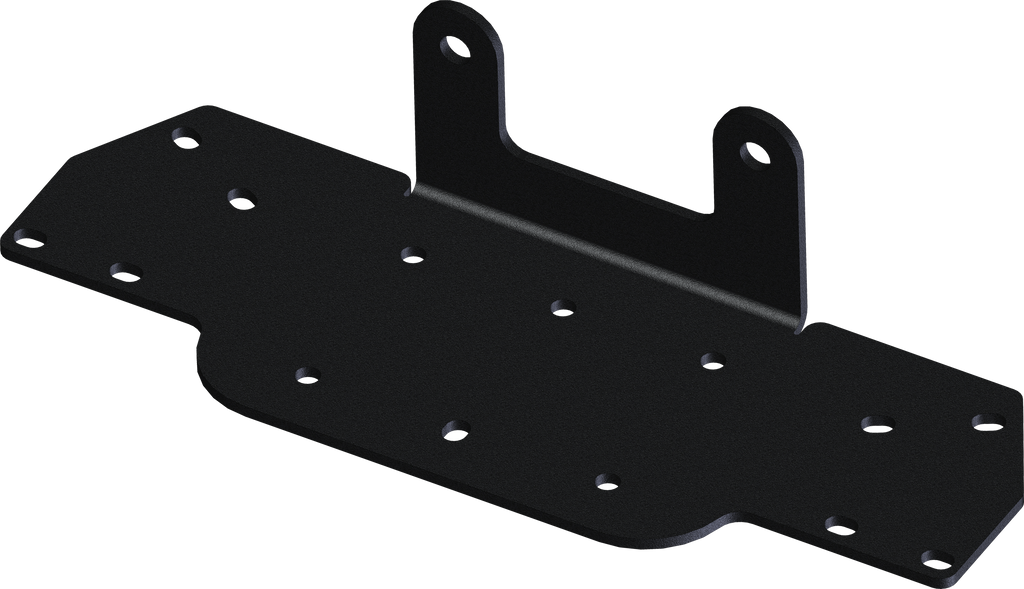 Open Trail winch mount bracket for off-road vehicles, showing durable steel construction and mounting points.