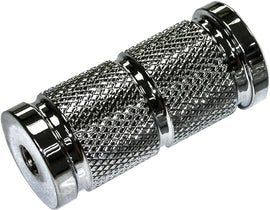 HardDrive chrome shift and brake foot controls peg for motorcycle, retro style with polished chrome finish.