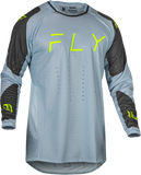 Fly Racing Evolution Dst Jersey Ice Grey/Char/Neon Green Md 377-121M