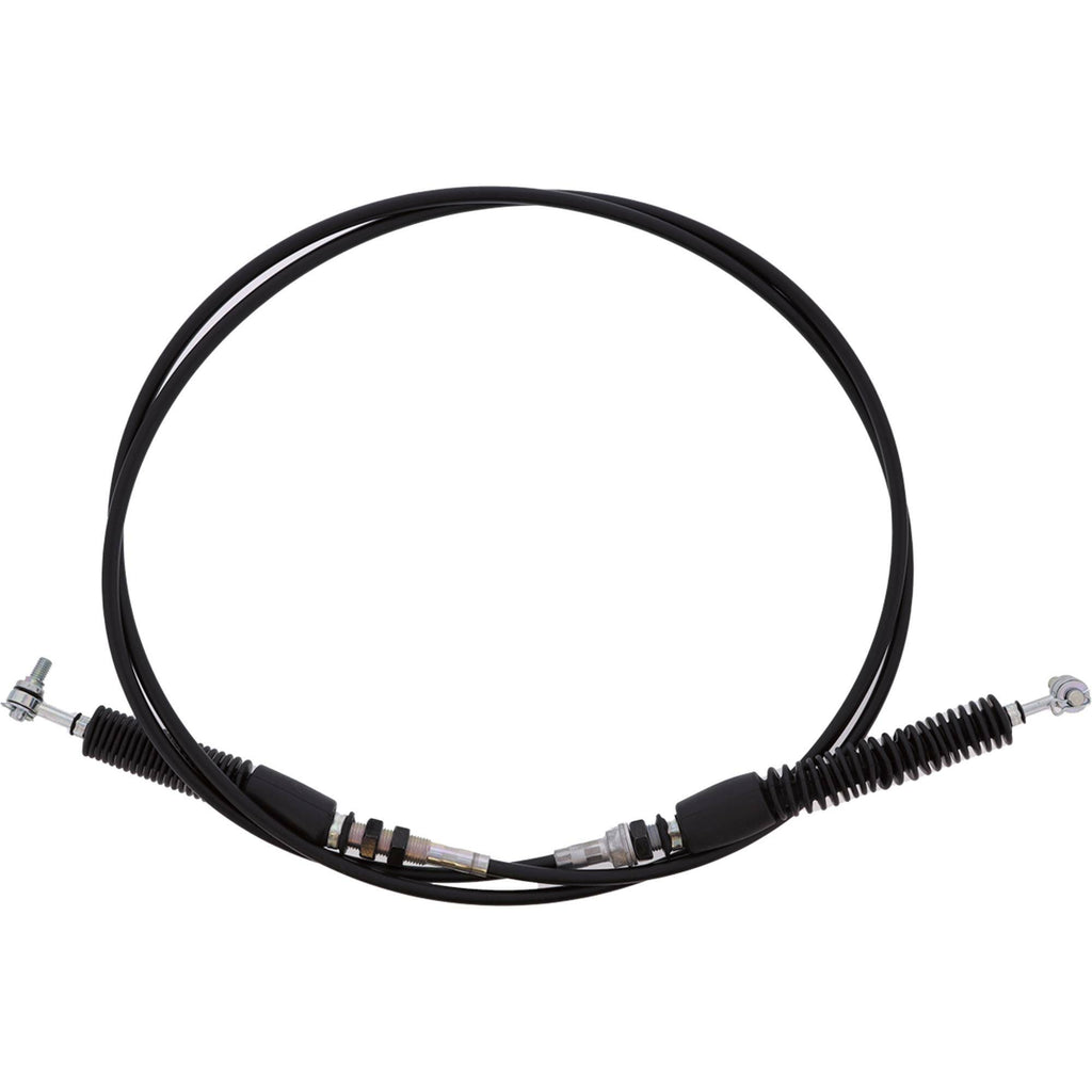 All Balls UTV shift cable, hydraulic control line with black casing and metal fittings for smooth gear shifting.