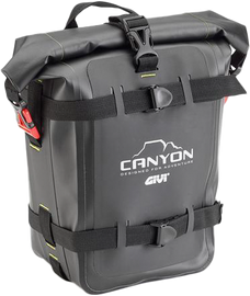 GIVI GRT722 cargo bag water-resistant 8L for luggage, shown in black with adjustable straps and compact design.