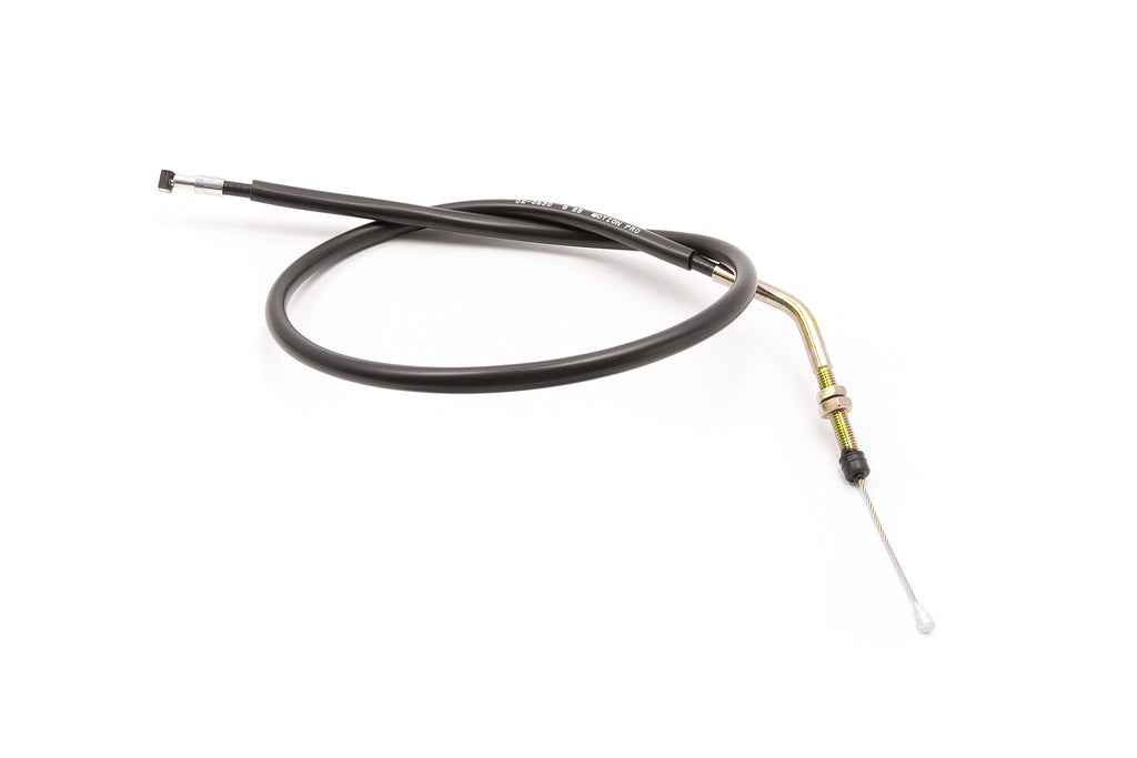 Motion Pro clutch cable for Honda models, showing the black hydraulic control line with metal fittings and protective sheathing.