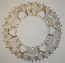 Load image into Gallery viewer, Sunstar Rear Works-Z steel 52-tooth sprocket for 520 Kaw/Suz street bikes, showing the shiny steel construction and gear teeth.