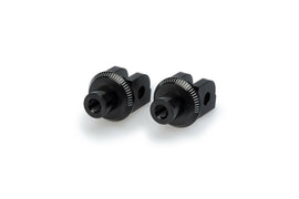 PUIG Footpeg Adapter 561-07200BK for motorcycle foot controls, black metal mount with textured surface