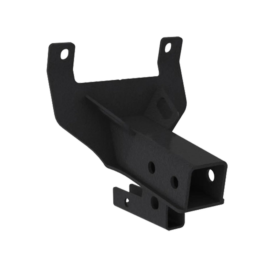 Black Kolpin ATV 2-inch receiver hitch with durable steel construction and mounting points for towing accessories.