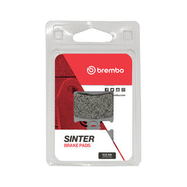 Brembo Sx brake pads, sintered upgrade for enhanced braking performance, shown in a close-up view.