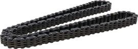 HOT CAMS engine cam chain with metal links and tensioner, designed for motorcycle or engine performance parts.