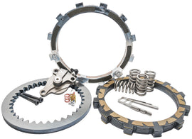 Rekluse Radius X clutch for Husqvarna and KTM motorcycles, showing the clutch assembly with intricate metal components.