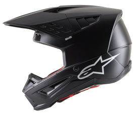 Alpine Star S-M5 solid black matte helmet, size large, showing the sleek design and matte finish.
