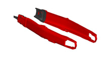 Load image into Gallery viewer, Acerbis Teketmagnet swingarm hon red suspension component for motorcycle, showing the red anodized metal part with mounting points.