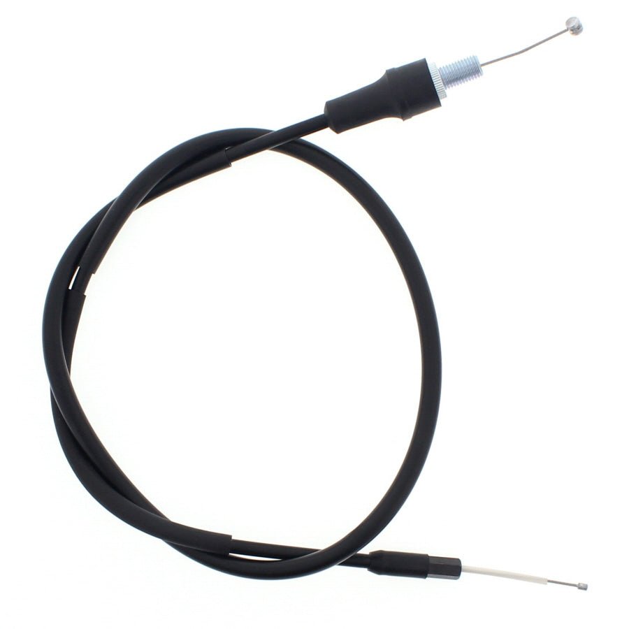 All Balls throttle cable 24-51079 with metal fittings and protective casing, designed for motorcycle throttle control lines.