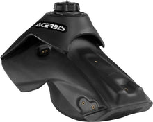 Charger l'image dans la galerie, Acerbis black 2.7-gallon fuel tank for motorcycles, featuring a sleek design and durable construction.
