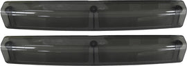 HardDrive smoke replacement light lens for side of hard drive, with clear and smoked sections, in a close-up view.