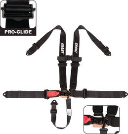 Grant 5-point safety harness in black with 3-inch straps, designed for protective safety use, without padding.