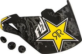 Fly Racing Elite Visor Rockstar motorcycle helmet accessory with a sleek black finish and aerodynamic design.