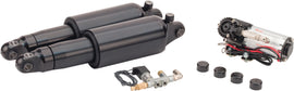 Arnott FOX Racing Air Shocks for FOX Series Vrod with rebound, suspension component in black finish, designed for motorcycle suspension systems.