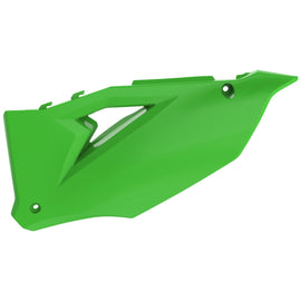 Green Polisport Plastics side panels for body protection, model 64-06137, shown on a motorcycle or ATV.