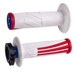 ODI Grips Emig2 Pro V2 Lock-On Grip in Revolution Limited Edition, black rubber with textured surface for bike handlebar grip.