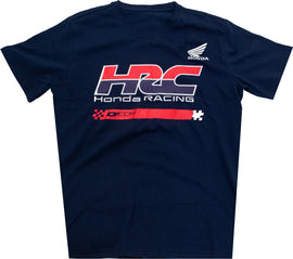 Navy DCOR Honda HRC2 T-shirt in large size, featuring Honda HRC2 logo and branding on the front, casual fit and comfortable fabric.