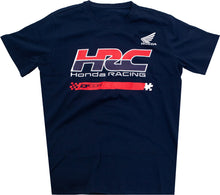 Load image into Gallery viewer, DCOR Honda Hrc2 Navy T-shirt in medium size, featuring a casual fit and Honda HRC2 branding on the front.