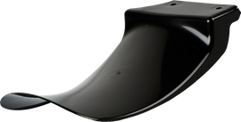 Polisport Plastics black rear shock flap for Kawasaki street motorcycle, model 64-890541, designed to protect the shock absorber.