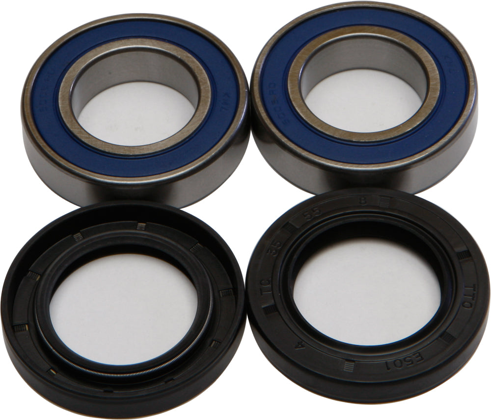 All Balls drive wheel bearing and seal kit 22-51435 with metal seals and bearings for motorcycle wheel maintenance.