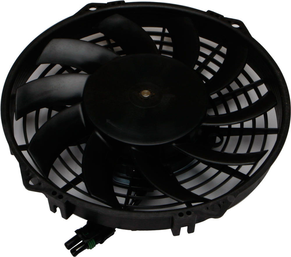 All Balls cooling fan for engine, model 22-01003, showing metal blades and mounting frame in close-up view.
