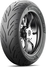 Michelin Road W GT rear motorcycle tire 180/60R16 74H radial tubeless with tread pattern and sidewall details.