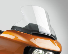 National Cycle Vstream 16-inch clear motorcycle windshield with aerodynamic design and sturdy mounting brackets.
