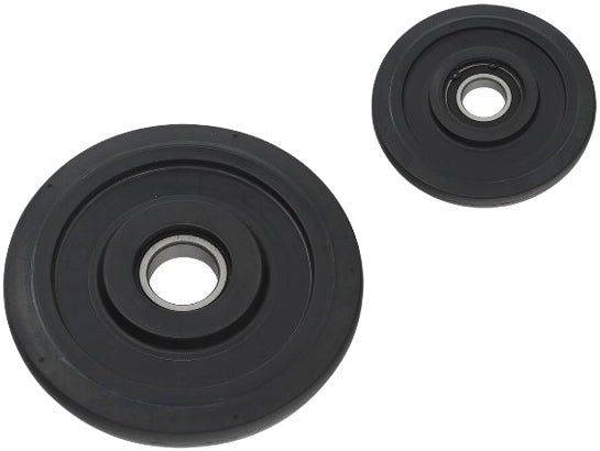 SP1 idler wheel for tracks, 5.11-inch diameter and 25mm width, durable replacement part for heavy machinery.