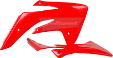 Load image into Gallery viewer, Polisport Plastics red radiator shroud body for off-road motorcycle, model 64-4273, with visible mounting points and sleek design.