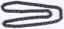 Load image into Gallery viewer, ProX Racing Parts Cam Chain 19-9223 for engine, showing metal chain with links and tensioner components in a close-up view.