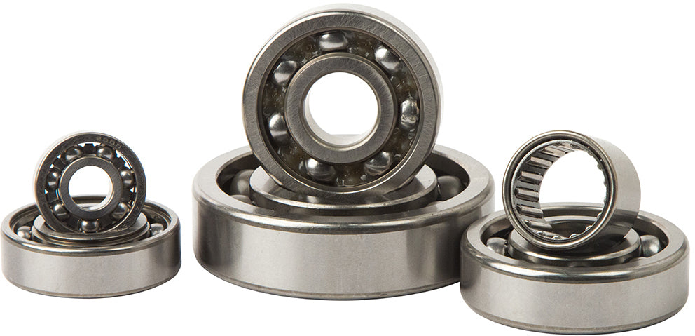 Hot Rods Transmission Bearing Kit 421-3099 for engine, showing metal bearings and components arranged in a tray.