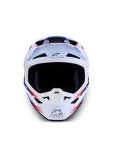 Charger l'image dans la galerie, S M7 Blaster Helmet Ece06/Dot Wht/Blue/Red Glossy Md