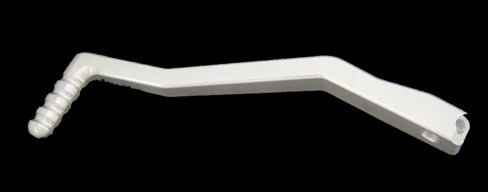 Polished ModQuad Billet Shift Lever for foot controls, featuring a sleek metal finish and ergonomic design, part number 28-41083.