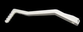 Polished ModQuad Billet Shift Lever for foot controls, short 28-41084, showing a shiny metal shift lever with detailed machining.